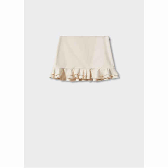 Mango Ruffled Cotton Mini-Skirt - Picture 6 of 12